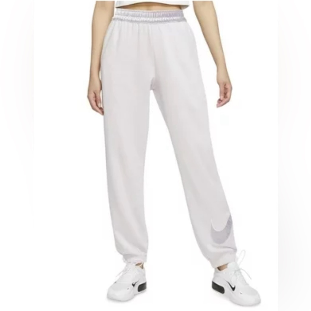 NEW Nike White Fleece Lined Jogger Pants, Size M New w/o Tag